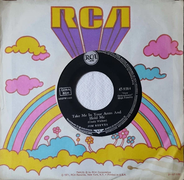 Jim Reeves Take Me İn Your Arms And 45lik Plak ürün görseli 1