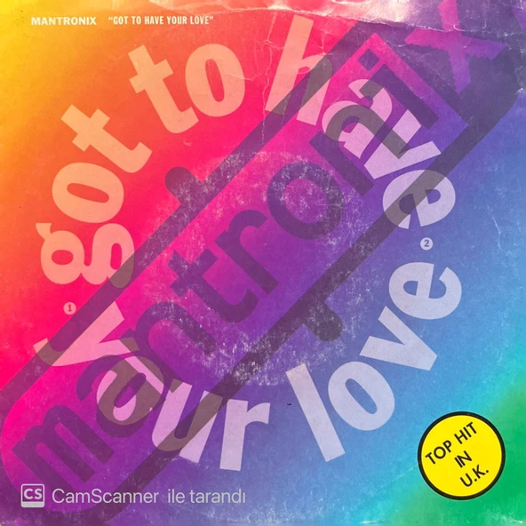 Mantronix Got To Have Your Love 45lik Plak ürün görseli 1
