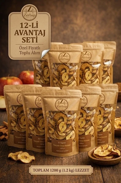 Tarçınlı Elma Kurusu 12'li Avantaj Paketi (12 x 100g) ürün görseli 1