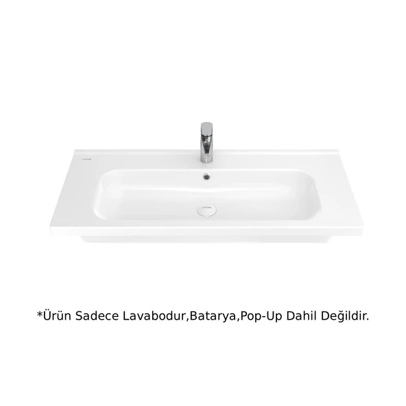 Creavit ID100 İdeal Etajerli Lavabo Beyaz 100cm ürün görseli 1