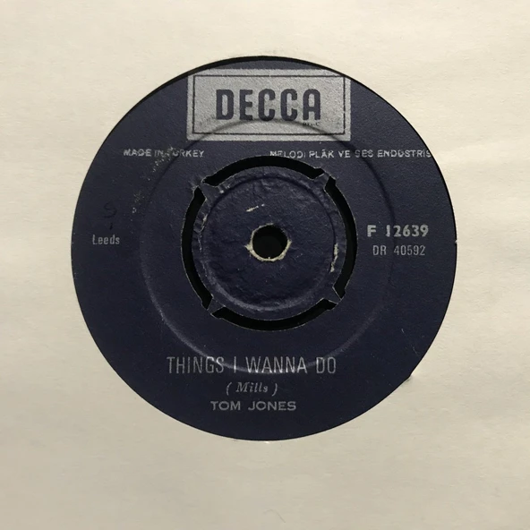 Tom Jones Things I Wanna Do 45lik Plak ürün görseli 1