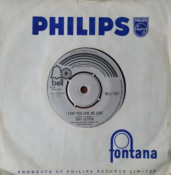 Gary Glitter I Love You Love Me Love 45lik Plak ürün görseli 1
