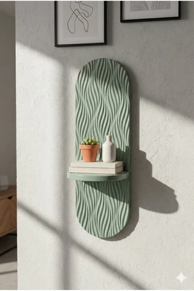 OSSEMOB Greenfairy Dekoratif Membran Duvar Rafı (75X25cm) ürün görseli 1