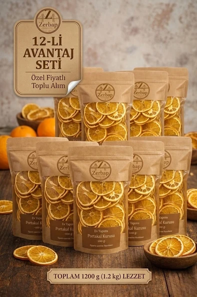 Doğal Portakal Kurusu 12'li Avantaj Paketi (12 x 100g) ürün görseli 1