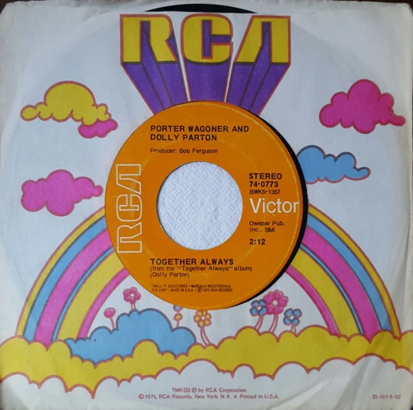 Porter Wagoner And Dolly Parton Together Always 45lik Plak ürün görseli 1