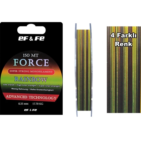 Effe Force Rainbow Renkli 150 Metre misina ürün görseli 1