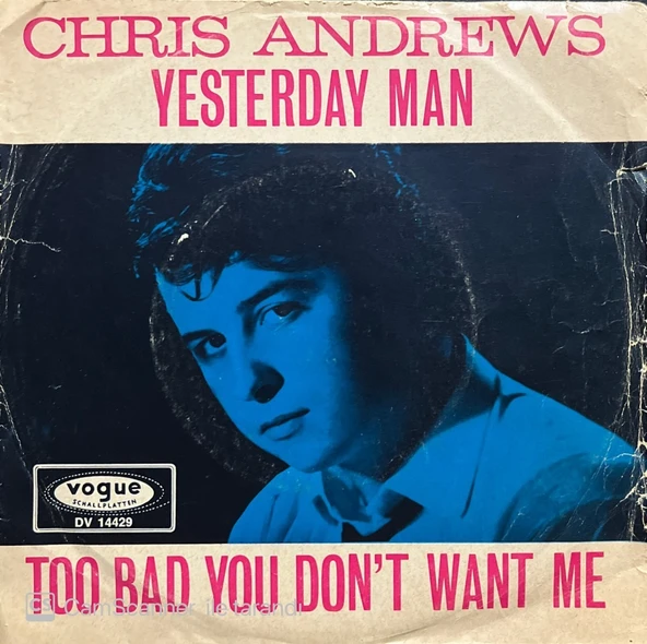 Chris Andrews Yesterday Man 45lik Plak ürün görseli 1
