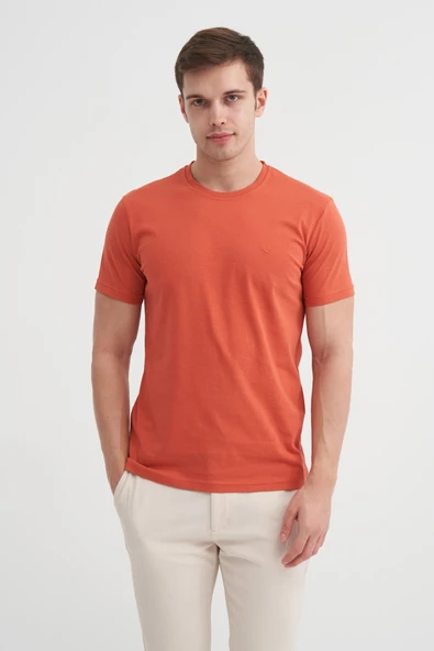 Cazador Basic Süprem Erkek T-shirt  46230 Kiremit ürün görseli 1