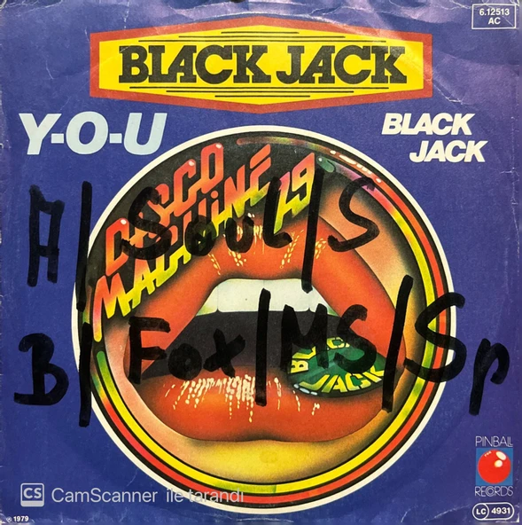 Black Jack Y-O-U 45lik Plak ürün görseli 1