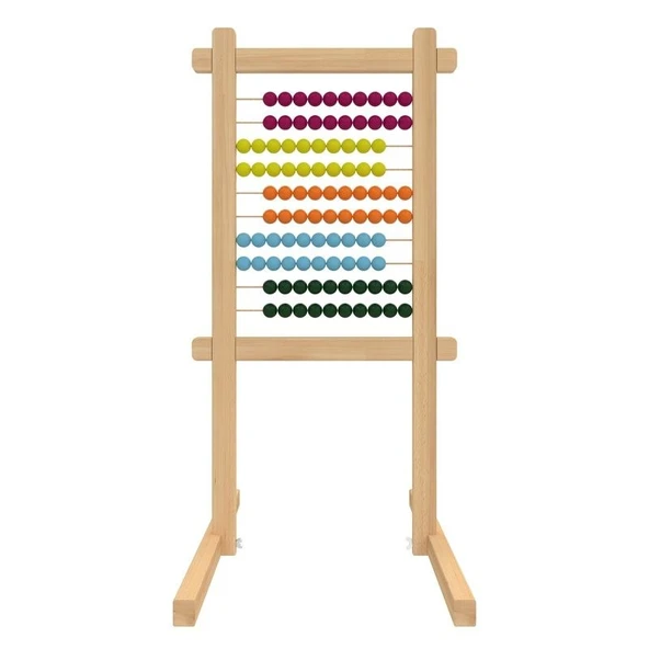 100 Boncuklu Ahşap Abaküs 55x100cm ürün görseli 1