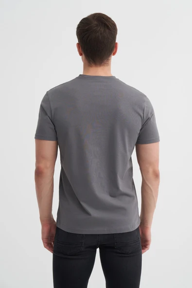 Cazador Basic Süprem Erkek T-shirt  46230 Antrasit - Resim 3