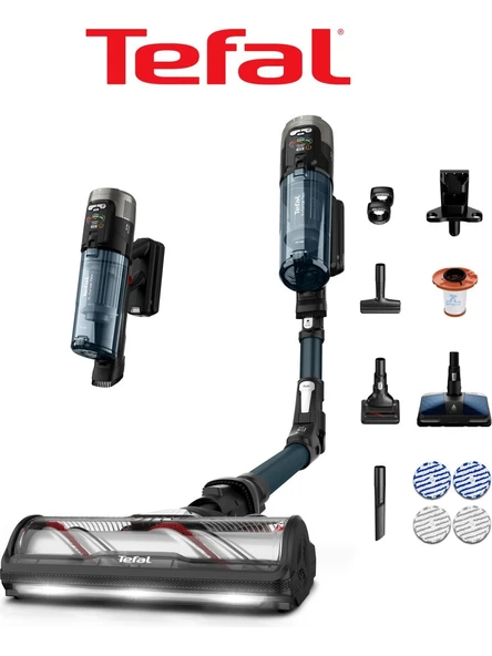 Tefal X-Force Flex 13.60 Allergy Aqua Aerospin Şarjlı Dikey Süpürge ürün görseli 1