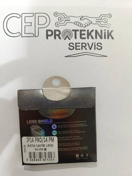 iPhone 14 Pro/Promax safir sılver kamera koruyucu ürün görseli 1