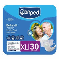 Canped Tekstil Yüzeyli Belbantlı Bağlamalı Büyük Boy Large 30'lu Hasta Bezi ürün görseli 1