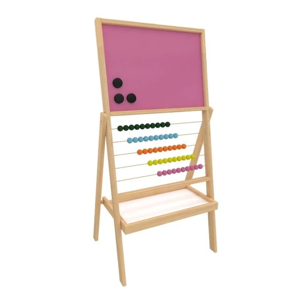Renkli Mıknatıslı Yüzeyli 50 Boncuklu Yazı Tahtası 30x40cm ürün görseli 1