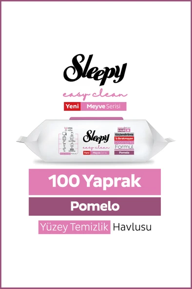 Sleepy Meyve Serisi Yüzey Temizlik Havlusu Mendili Pomelo 100 Yaprak ürün görseli 1