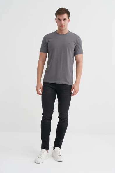 Cazador Basic Süprem Erkek T-shirt  46230 Antrasit - Resim 2