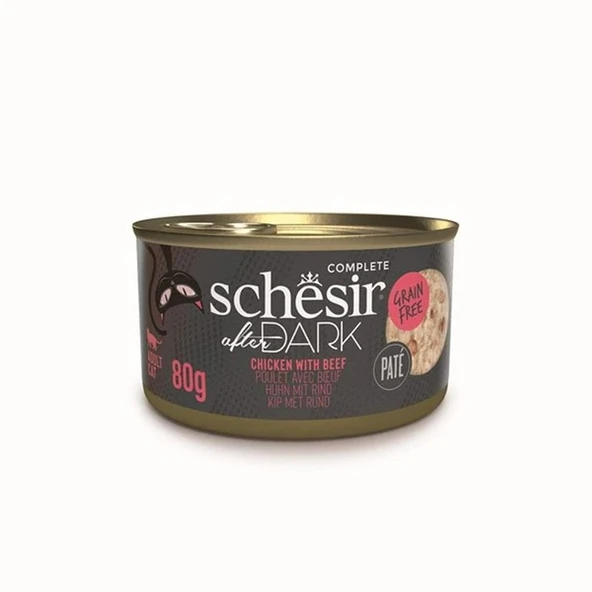 Schesir After Dark Pate Tavuklu ve Sığır Etli Yetişkin Kedi Konservesi 80 Gr ürün görseli 1