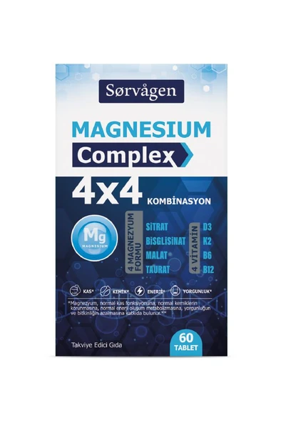 Sorvagen Magnesium Complex 4x4 Combination 60 Tablet ürün görseli 1