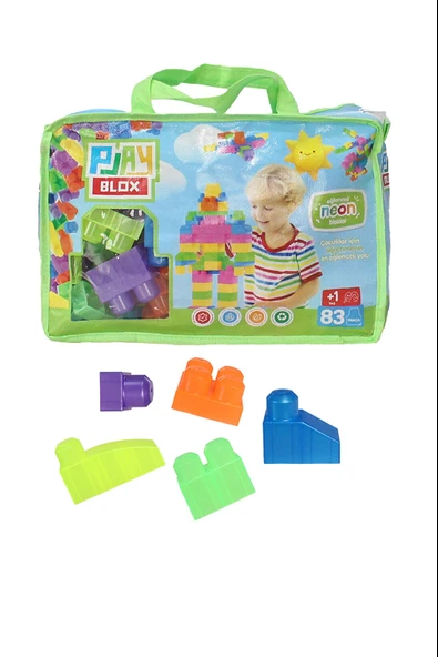 Asya Oyuncak Playblox Block Neon 83 Parça Bag Gırls&Boys 2939 ürün görseli 1