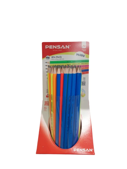 Pensan Renkli Neon Kurşun Kalem HB (72 Li Paket) Pe96180/72 ürün görseli 1