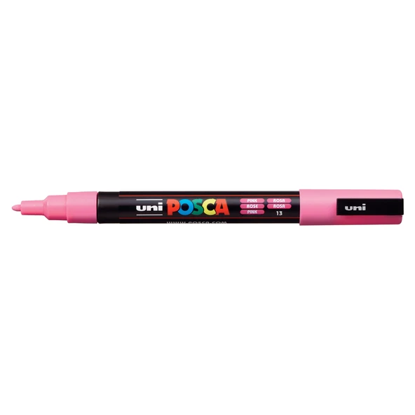 Uni-Ball Posca 0.9-1.3 Su Bazlı Poster Markör Kalemi Pembe N Pc-3M (6 Lı Paket) ürün görseli 1