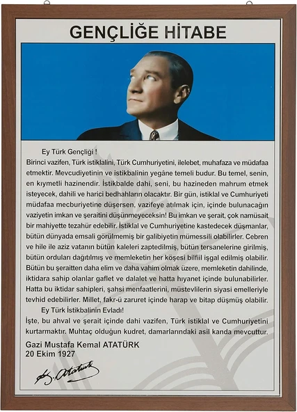 Panda 50X70 Gençliğe Hitabe Mdf Çerçeveli Pan410 ürün görseli 1