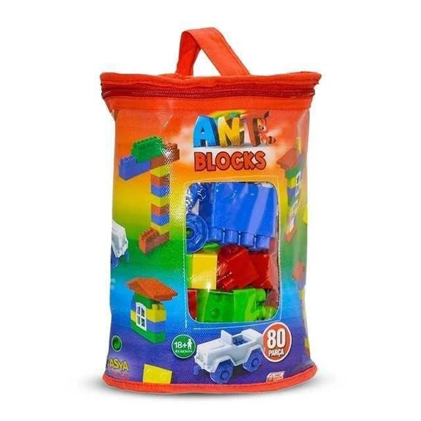 Asya Oyuncak Ant Çantalı Blocks Lego 80 Parça Ant-081 ürün görseli 1