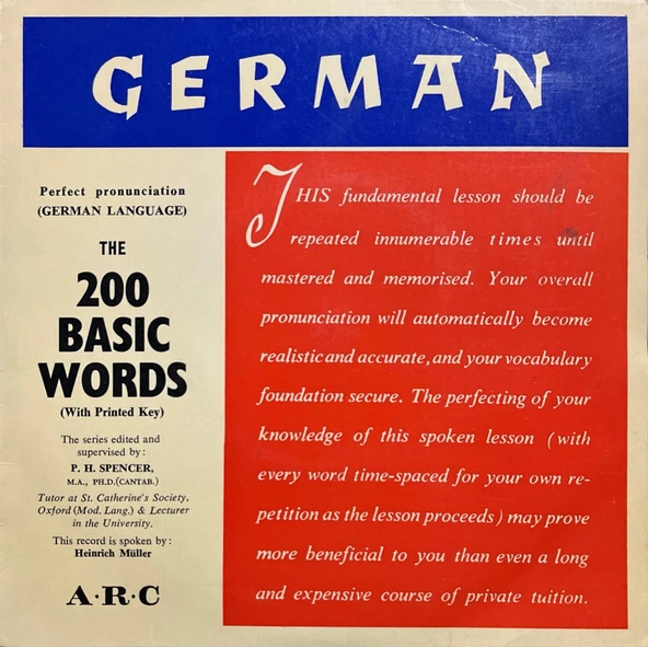 German The 200 Basic Words 45lik Plak ürün görseli 1