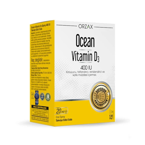 Vitamin D3 400 IU Sprey 20ml ürün görseli 1
