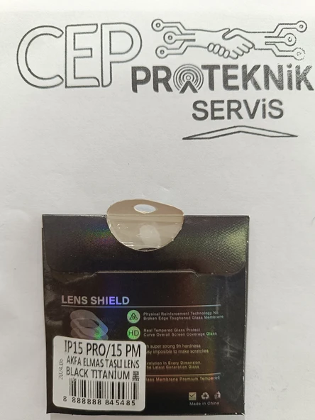 iPhone 15pro 15 Promax elmas taşlı black TITANIUM KAMERA KORUYUCU ürün görseli 1