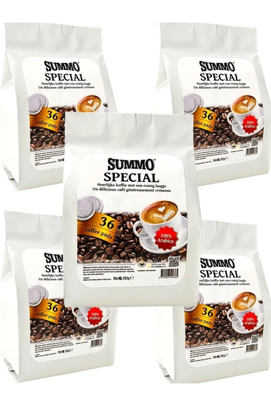 SUMMO Senseo Pod Special Pod Kahve 180 Adet (5x36 Pod) ürün görseli 1