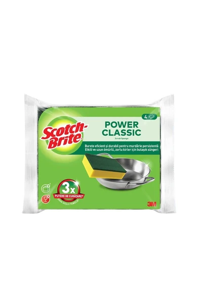Scotch Brite Yeşil Klasik 4'lü Sünger ürün görseli 1
