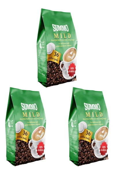 SUMMO Mild 108'li Avantaj Paketi (36x3) Senseo Pad Coffee Pads Kahve Kapsülü ürün görseli 1