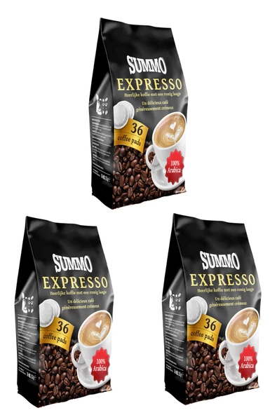 SUMMO Espresso 108'li Avantaj Paketi (36X3) Senseo Pads Coffee Pod Kahve Kapsülü ürün görseli 1