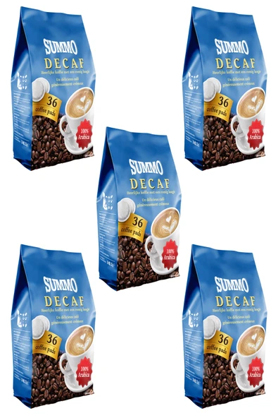SUMMO Decaf 180'li Avantaj Paketi (36x5) Senseo Pad Coffee Pads Kahve Kapsülü ürün görseli 1