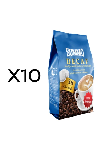 SUMMO Decaf Kafeinsiz 360'lı Süper Avantaj Paketi (36x10) Senseo Pad Coffee Pads Kahve Kapsülü ürün görseli 1