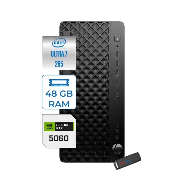 Hp Elitedesk 8 G1I Ultra7 265 Ddr5 48GB 4tb SSD 8GB/RTX5060 Wi-Fi 7 BE200 (2x2) + Bt 5.4 500W Windows 11 Pro Iş Istasyonu CS7A7ETP20 + Zettaçanta ürün görseli 1