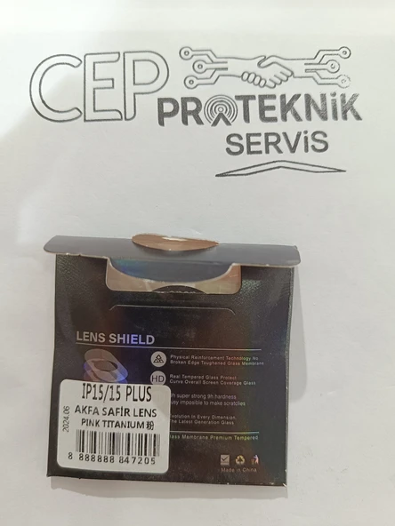 iPhone 15/15 plus pınk TITANIUM KAMERA KORUYUCU ürün görseli 1