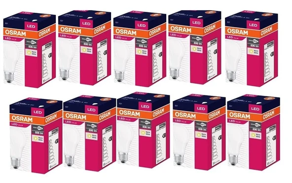 Osram 8.5W Value E27 Sarı Led Ampul 2700K - 10'lu ürün görseli 1