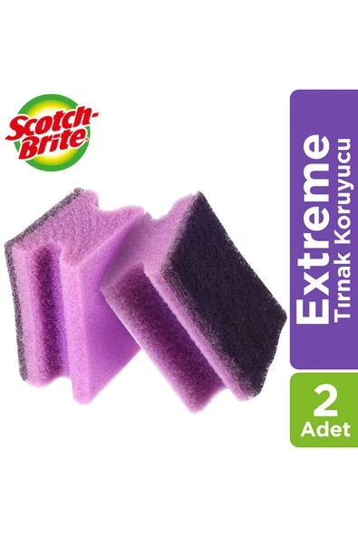 Scotch Brite Extreme Tırnak Koruyuculu Bulaşık Süngeri 2’li ürün görseli 1