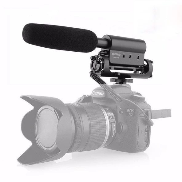 Takstar SGC-598 DSLR Kamera Fotoğraf Makinesi Uyumlu Shotgun Condenser Mikrofon ürün görseli 1