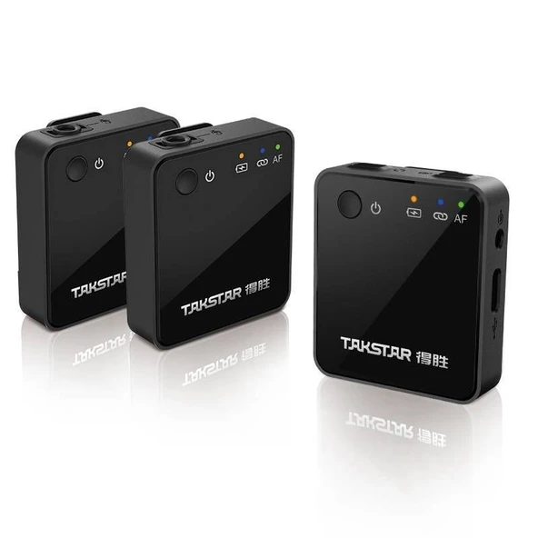 Takstar V1  Dual 2.4 Ghz Kablosuz Video Kamera Yaka Mikrofonu - Çift Kişilik (2 Verici + 1 Alıcı ) ürün görseli 1