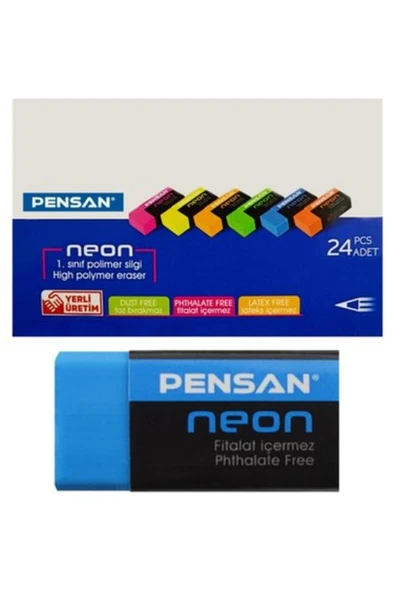 Pensan Pss-24P Neon Silgi (24 Lü) ürün görseli 1
