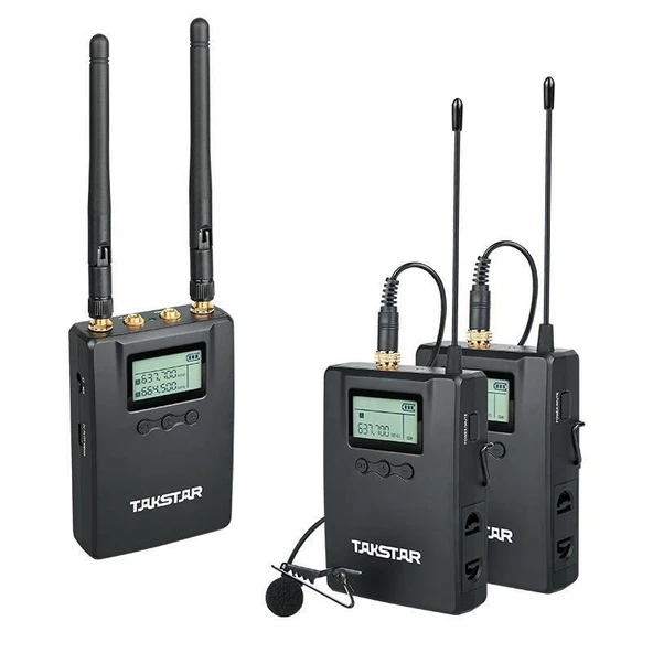 Takstar SGC-200W-R2 Dual Wireless Kamera Mikrofon Seti ( 2 Verici + 1 Alıcı ) ürün görseli 1