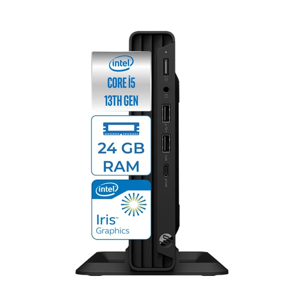 Hp Pro Mini 400 G9 Intel I5 1335U 4,6ghz 24GB 1tb SSD Intel® Iris® Xe Freedos Mini Masaüstü Bilgisayar A55C4ETDF08+ZETTAUSBBELLEK ürün görseli 1