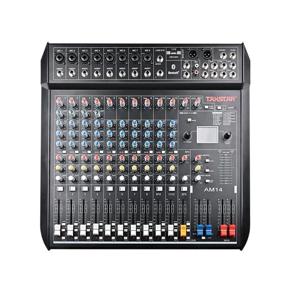 Takstar AM14 14 Kanallı Stüdyo Analog Mikser ürün görseli 1