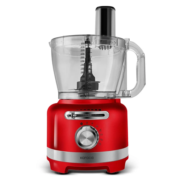 Karaca Multiblend Artisan Retro 1000 W Mutfak Robotu - Metallic Red ürün görseli 1