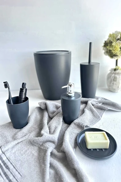 Primanova Pure 5Li Banyo Seti Gri ürün görseli 1