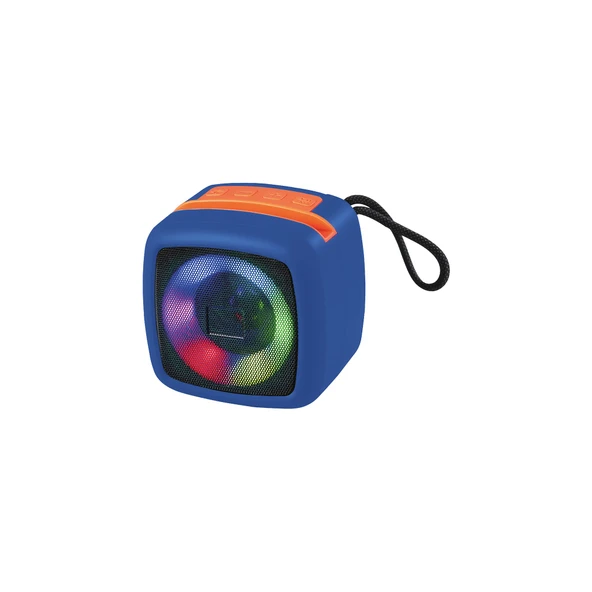 LED Işıklı Taşınabilir Bluetooth Hoparlör Askılı Mini Kablosuz Speaker 1200 mAh ürün görseli 1